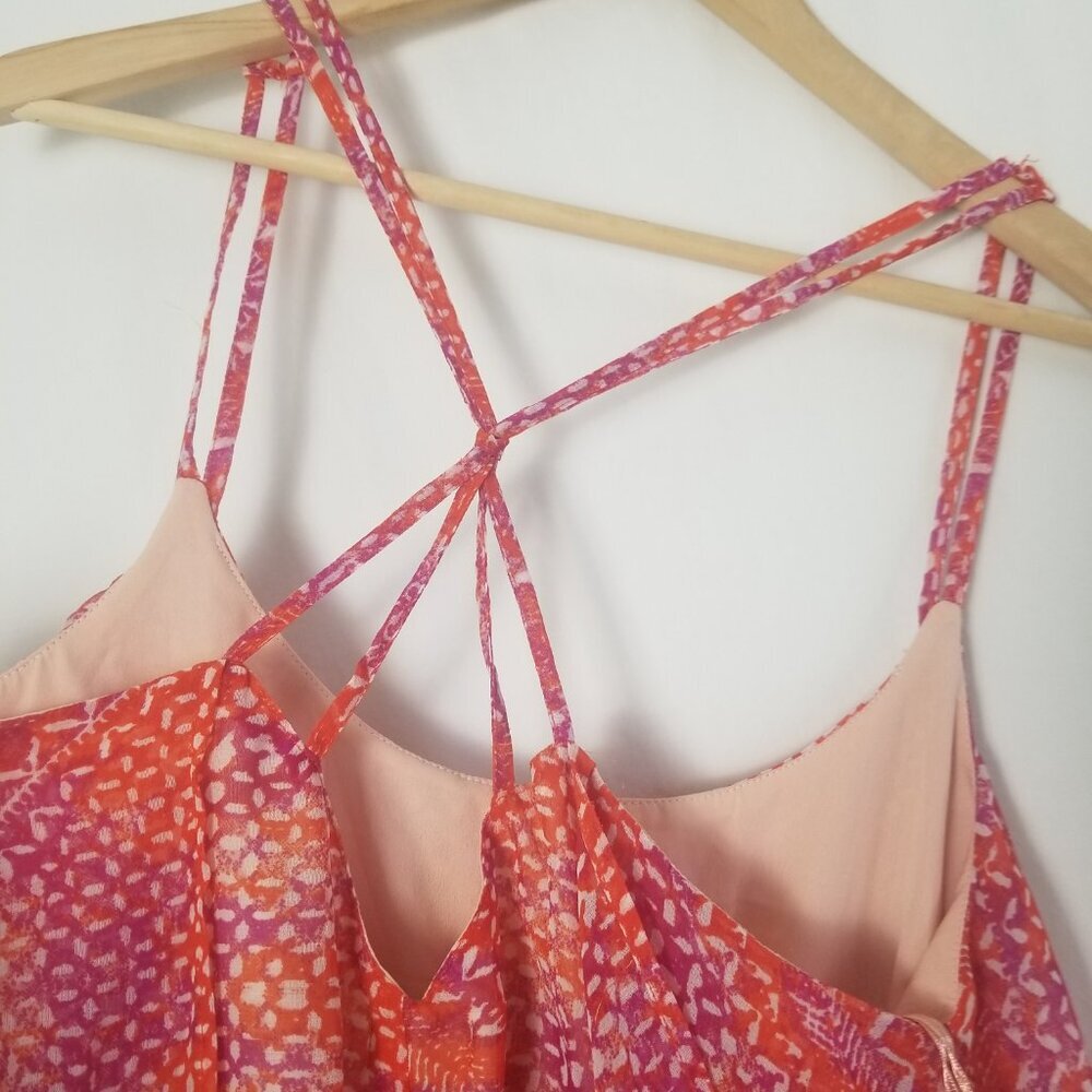 Ecote Pink and Purple and white Mini Dress spaghetti straps women size M (339) - Picture 13 of 15